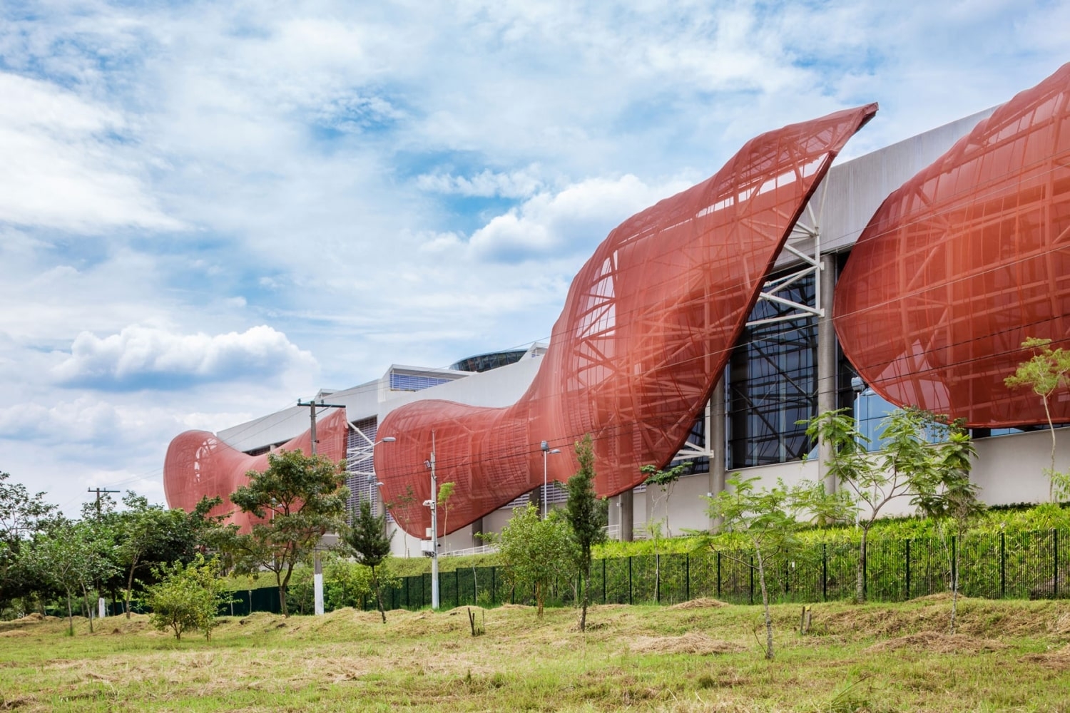 Brezilya paralimpik Merkezi yapı tekstil cephesi 