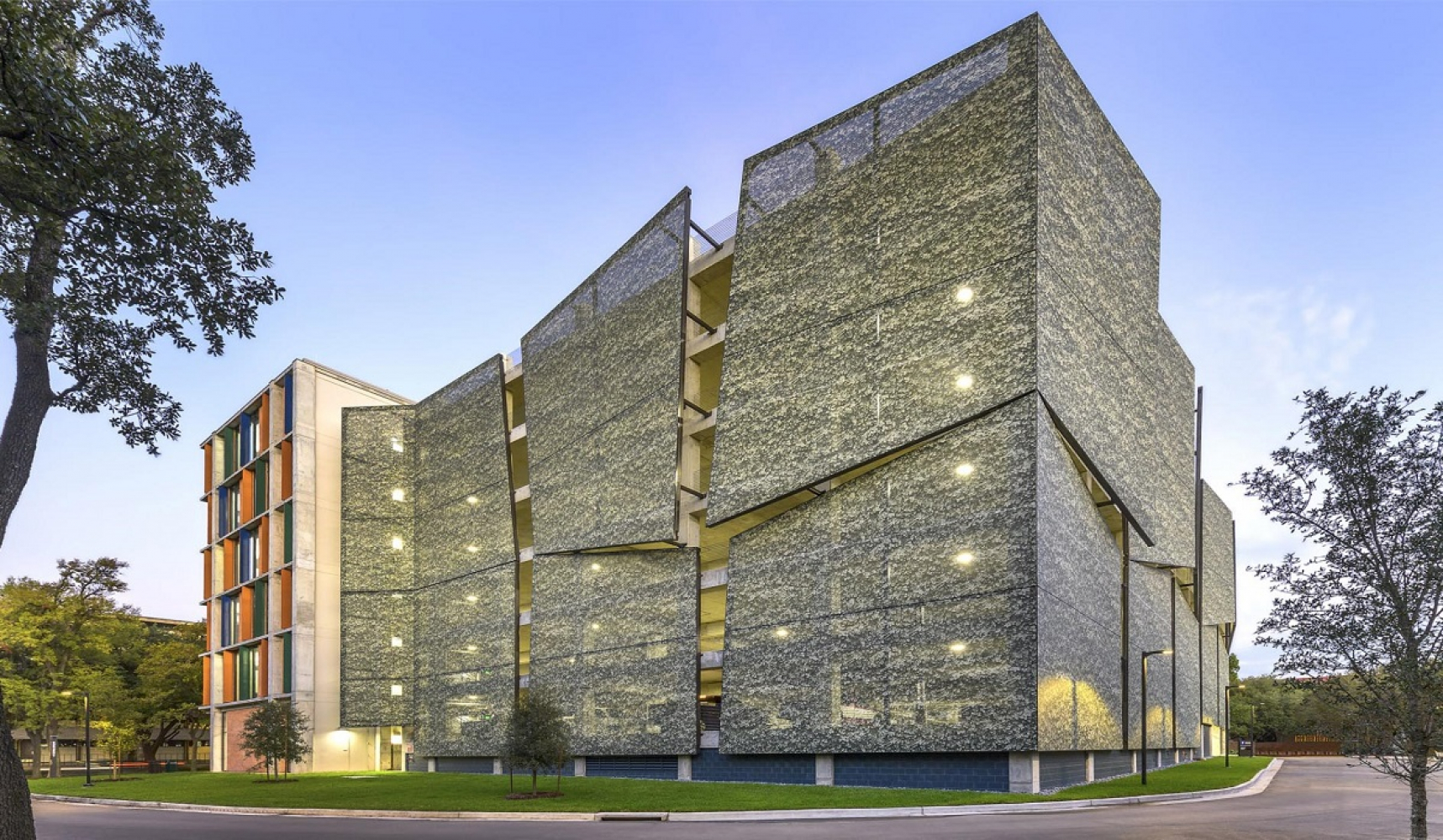 Rice University Garage facade